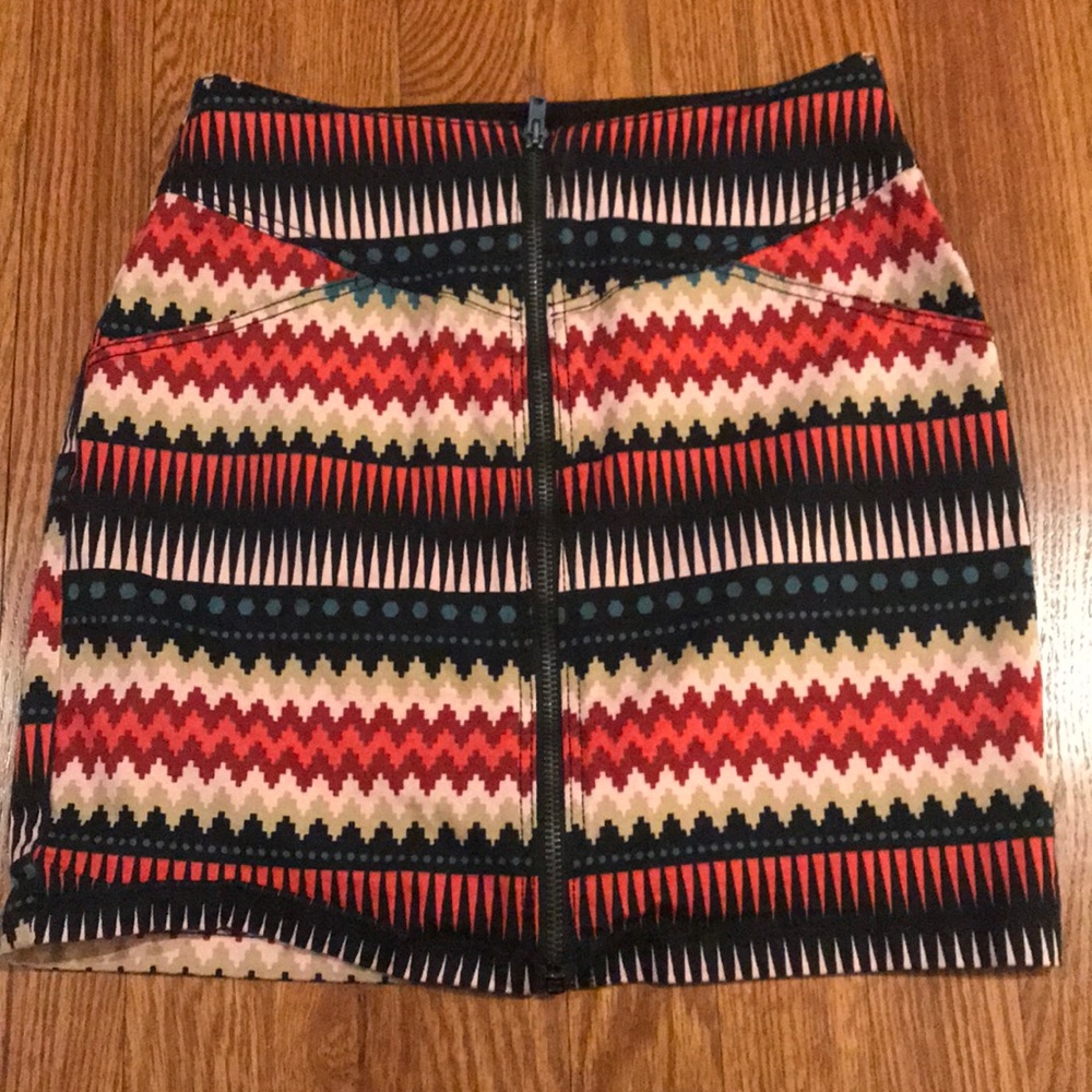 Aztec Print H&M Mini Skirt Barely Worn